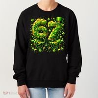 Six Seven Meme 67 St Patricks Day 6-7 Irish Clover Women's Sweatshirt thumb 0