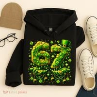 Six Seven Meme 67 St Patricks Day 6-7 Irish Clover Hoodie thumb 4