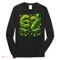 Six Seven Meme 67 St Patricks Day 6-7 Irish Clover Long Sleeve Shirt thumb 0