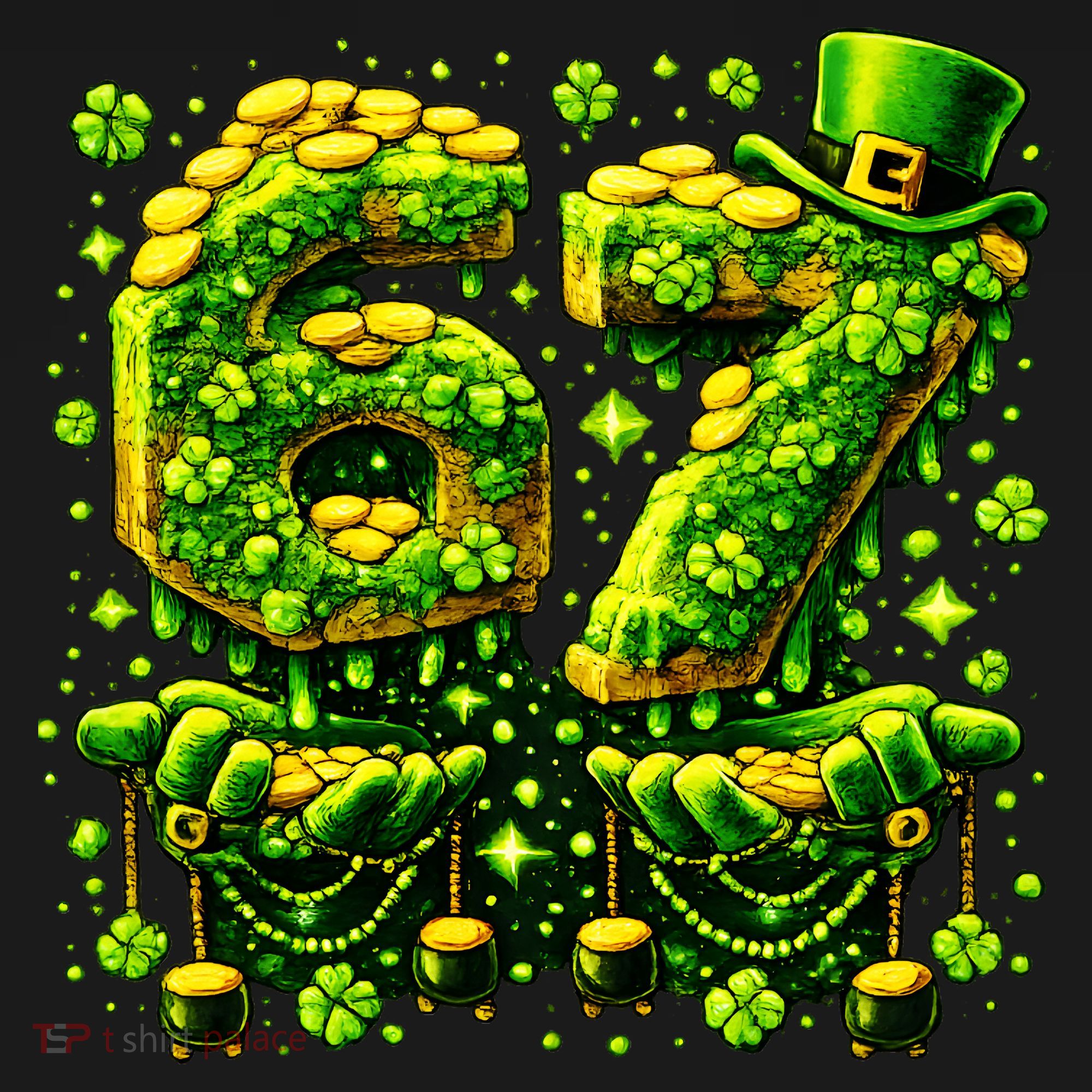 Six Seven Meme 67 St Patricks Day 6-7 Irish Clover Pajama Set