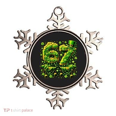 Six Seven Meme 67 St Patricks Day 6-7 Irish Clover Ornament