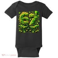 Six Seven Meme 67 St Patricks Day 6-7 Irish Clover Baby Bodysuit thumb 0