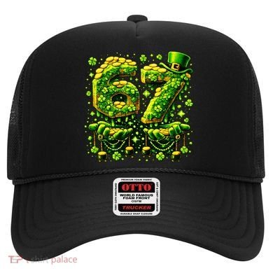 Six Seven Meme 67 St Patricks Day 6-7 Irish Clover Hat