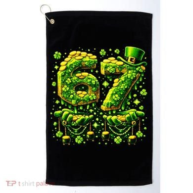 Six Seven Meme 67 St Patricks Day 6-7 Irish Clover Golf Towel