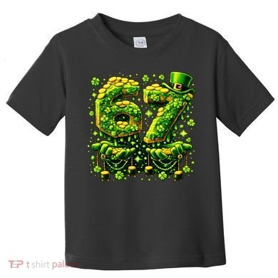 Six Seven Meme 67 St Patricks Day 6-7 Irish Clover Toddler T-Shirt