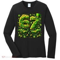 Six Seven Meme 67 St Patricks Day 6-7 Irish Clover Women's Long Sleeve Shirt thumb 0