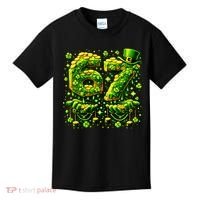 Six Seven Meme 67 St Patricks Day 6-7 Irish Clover Kids T-Shirt thumb 0