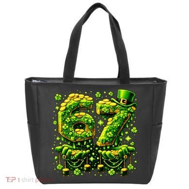 Six Seven Meme 67 St Patricks Day 6-7 Irish Clover Tote Bag