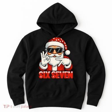Six Seven Meme Christmas Cool Santa Saying 6-7 Hoodie