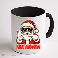 Six Seven Meme Christmas Cool Santa Saying 6-7 Coffee Mug thumb 1