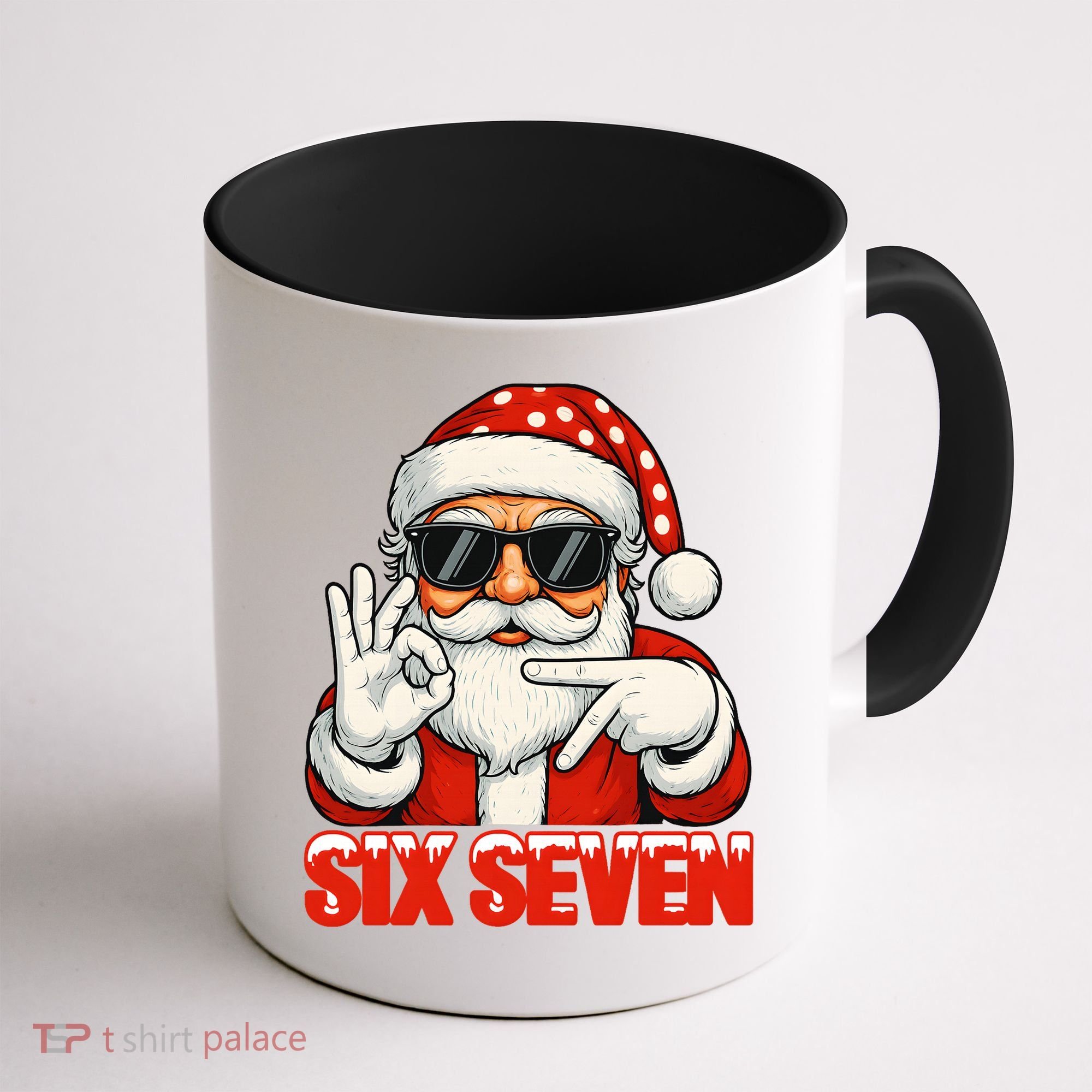 Six Seven Meme Christmas Cool Santa Saying 6-7 Coffee Mug