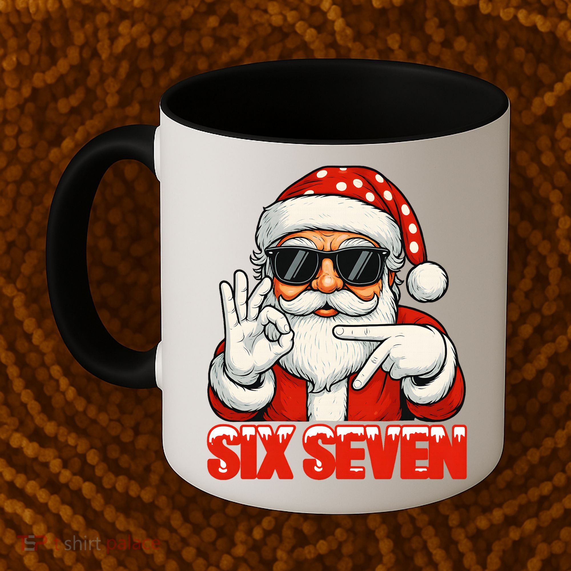 Six Seven Meme Christmas Cool Santa Saying 6-7 Coffee Mug