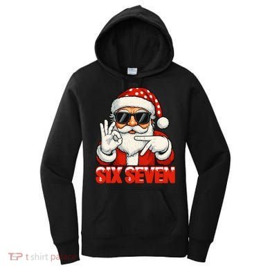 Six Seven Meme Christmas Cool Santa Saying 6-7 Women's Hoodie
