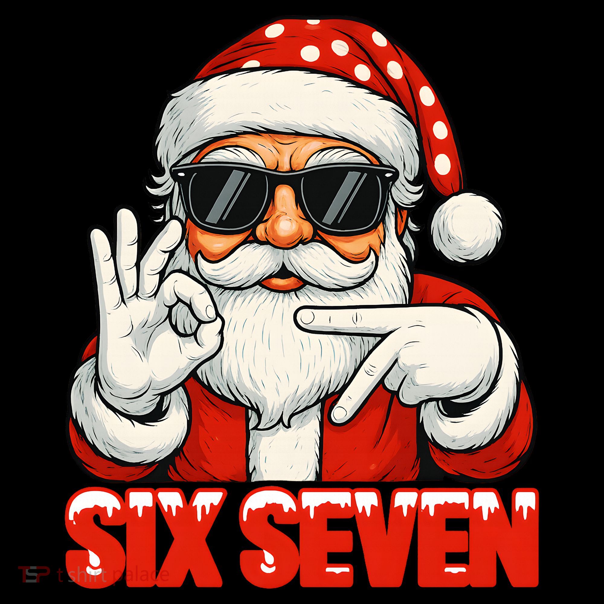 Six Seven Meme Christmas Cool Santa Saying 6-7 Women's Hoodie