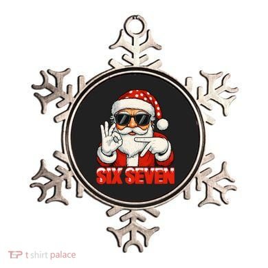 Six Seven Meme Christmas Cool Santa Saying 6-7 Ornament