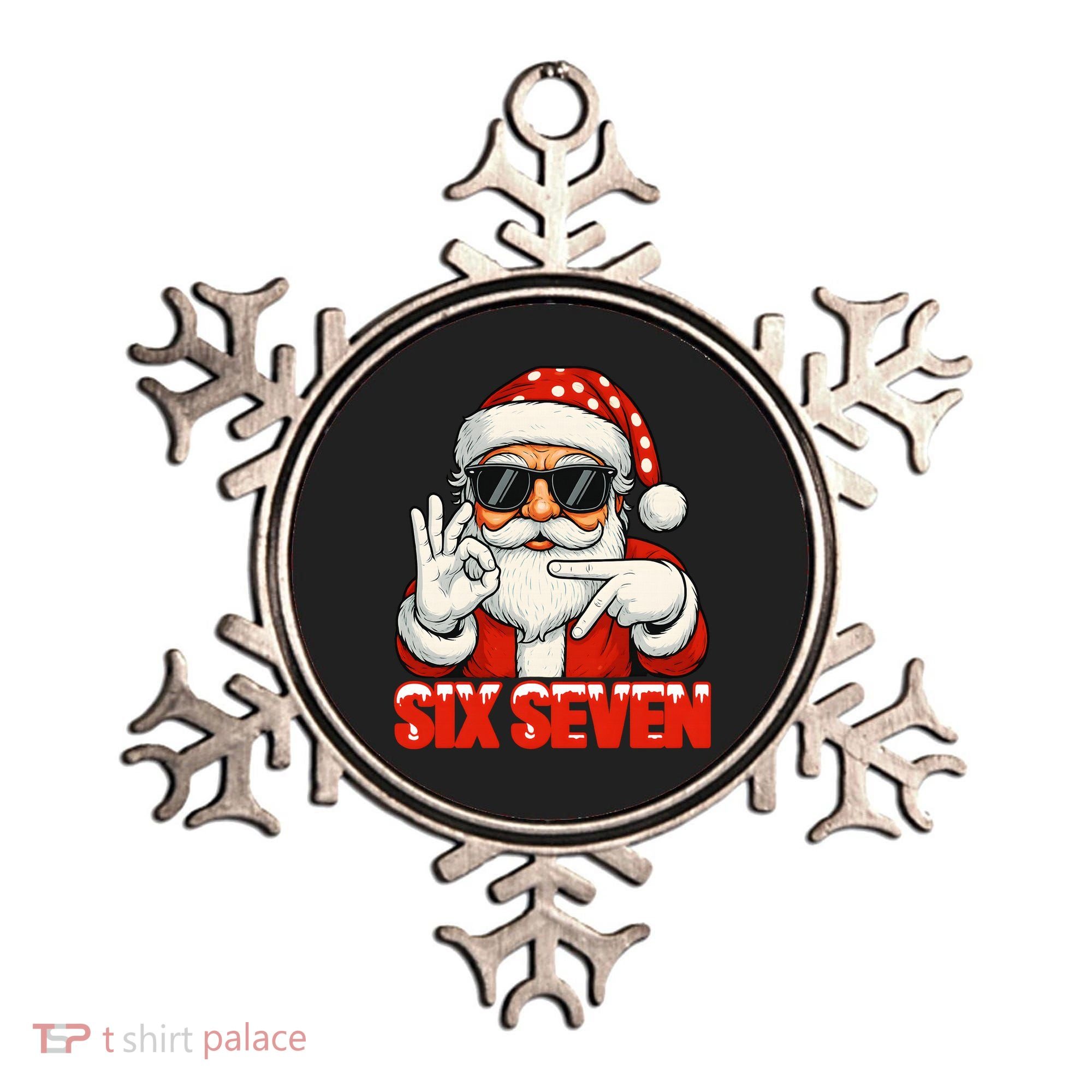 Six Seven Meme Christmas Cool Santa Saying 6-7 Ornament