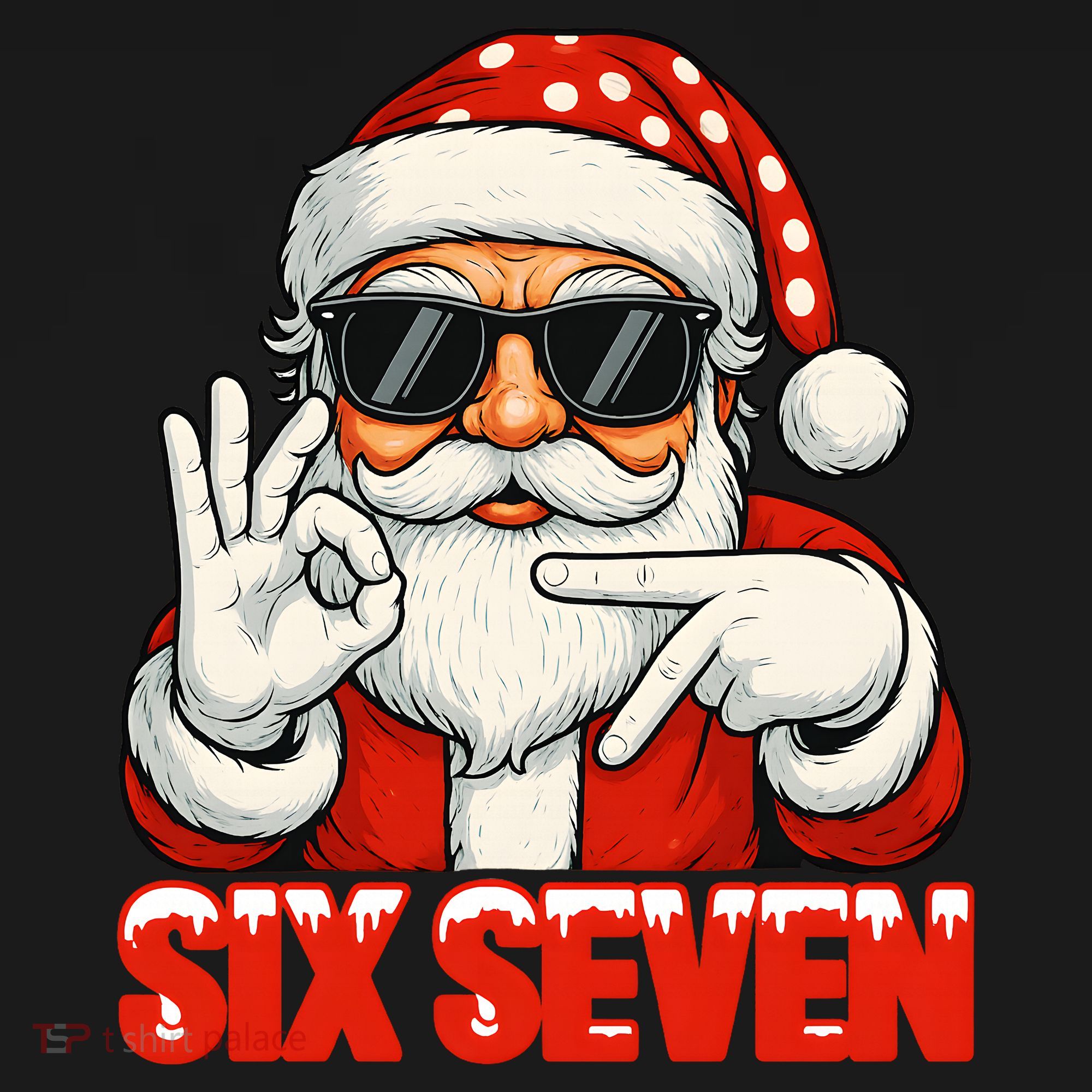 Six Seven Meme Christmas Cool Santa Saying 6-7 Women's Tank Top