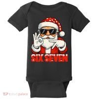 Six Seven Meme Christmas Cool Santa Saying 6-7 Baby Bodysuit thumb 0