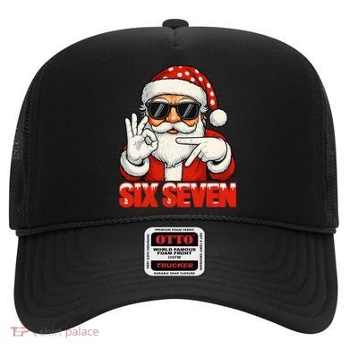 Six Seven Meme Christmas Cool Santa Saying 6-7 Hat