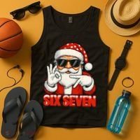 Six Seven Meme Christmas Cool Santa Saying 6-7 Tank Top thumb 4