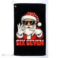 Six Seven Meme Christmas Cool Santa Saying 6-7 Golf Towel thumb 0
