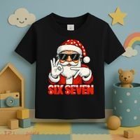 Six Seven Meme Christmas Cool Santa Saying 6-7 Toddler T-Shirt thumb 3