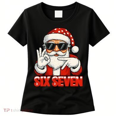 Six Seven Meme Christmas Cool Santa Saying 6-7 Women's T-Shirt