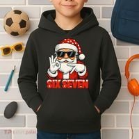 Six Seven Meme Christmas Cool Santa Saying 6-7 Kids Hoodie thumb 2