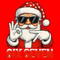 Six Seven Meme Christmas Cool Santa Saying 6-7 Santa Hat thumb 1