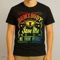 Somebody Save Me From Myself Country T-Shirt thumb 3