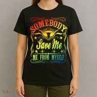 Somebody Save Me From Myself Country T-Shirt thumb 4