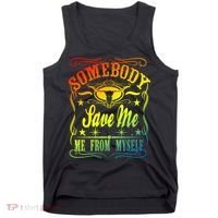 Somebody Save Me From Myself Country Tank Top thumb 0