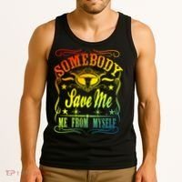 Somebody Save Me From Myself Country Tank Top thumb 3