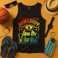 Somebody Save Me From Myself Country Tank Top thumb 4