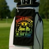 Somebody Save Me From Myself Country Golf Towel thumb 2