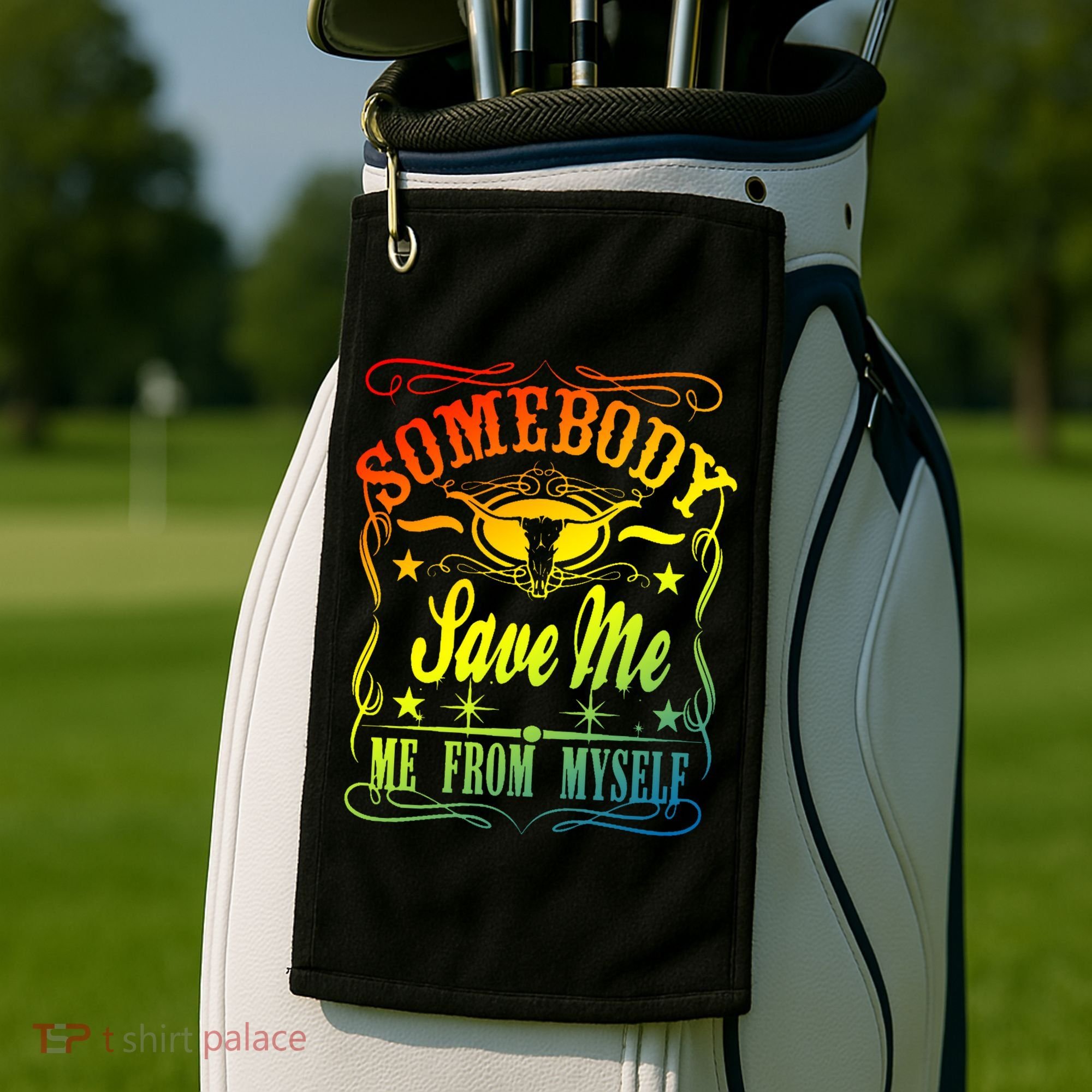 Somebody Save Me From Myself Country Golf Towel