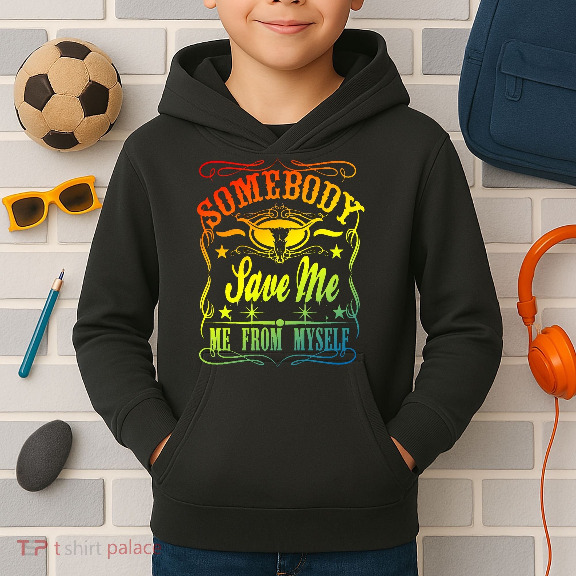 Somebody Save Me From Myself Country Kids Hoodie