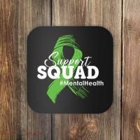 Support Squad Mental Health Awareness Ribbon Coaster thumb 0