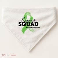 Support Squad Mental Health Awareness Ribbon USA-Made Doggie Bandana thumb 0