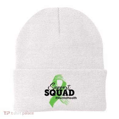 Support Squad Mental Health Awareness Ribbon Beanie