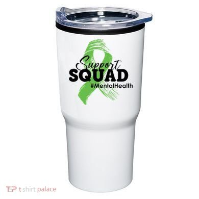 Support Squad Mental Health Awareness Ribbon Tumbler