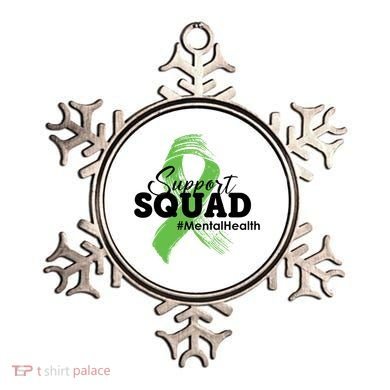 Support Squad Mental Health Awareness Ribbon Ornament