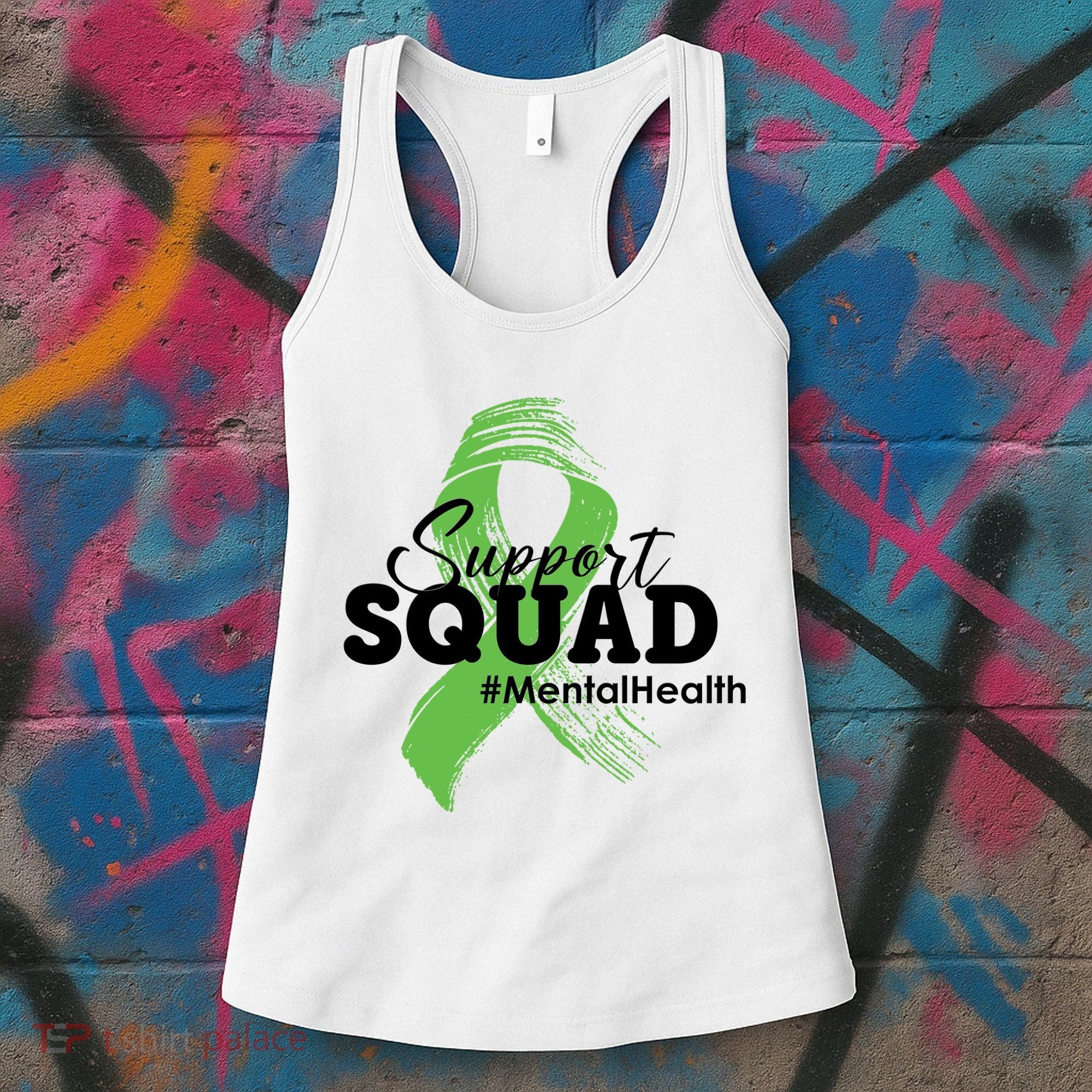 Support Squad Mental Health Awareness Ribbon Women's Tank Top