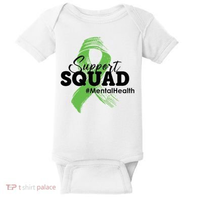 Support Squad Mental Health Awareness Ribbon Baby Bodysuit