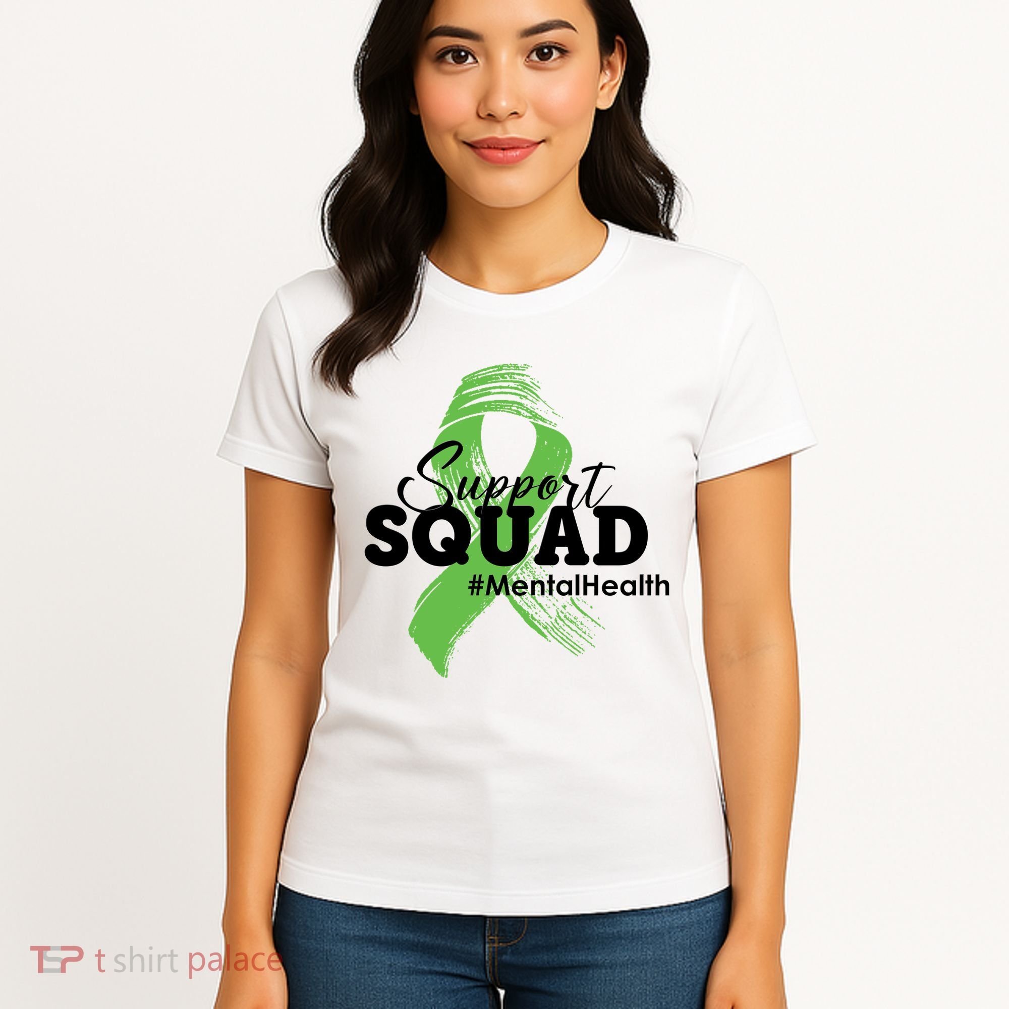 Support Squad Mental Health Awareness Ribbon Women's T-Shirt