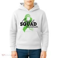 Support Squad Mental Health Awareness Ribbon Kids Hoodie thumb 4