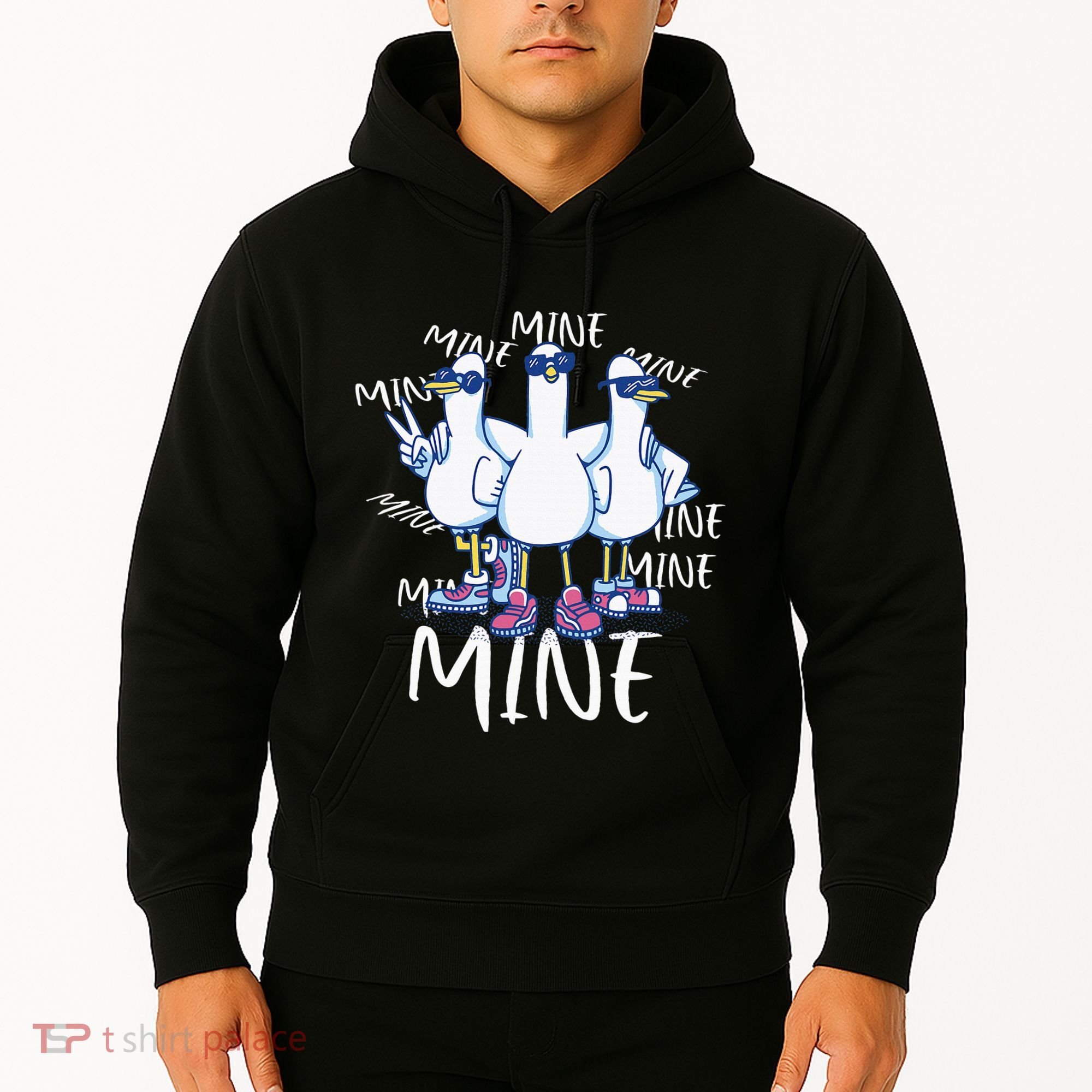 Seagull Saying Mine Funny Pigeon Retro Ocean Life Hoodie