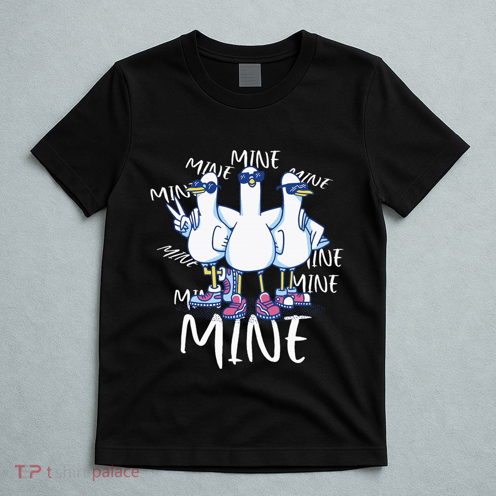 Seagull Saying Mine Funny Pigeon Retro Ocean Life T-Shirt