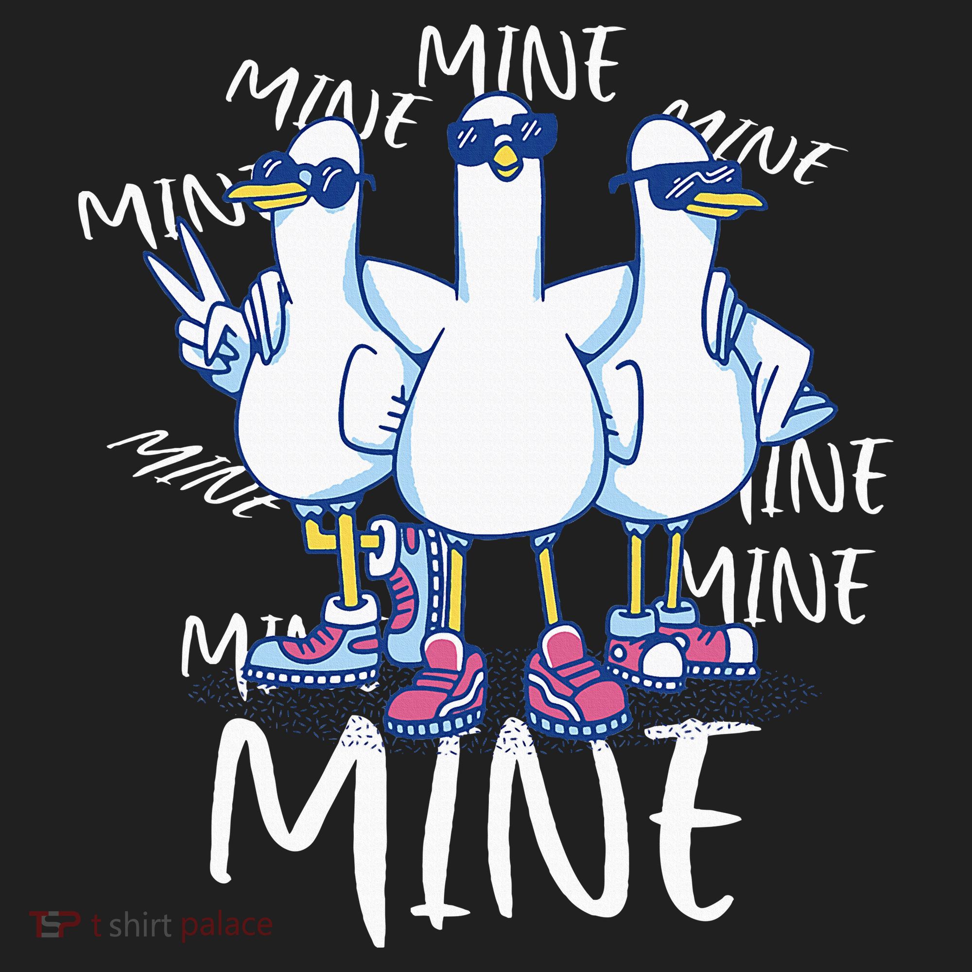 Seagull Saying Mine Funny Pigeon Retro Ocean Life Beanie