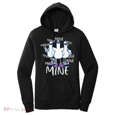 Seagull Saying Mine Funny Pigeon Retro Ocean Life Women's Hoodie